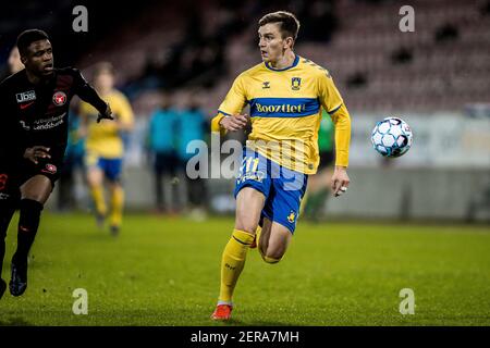 Herning, Danemark. 28 février 2021. Mikael Uhre (11) de Broendby SI on le voit pendant le match 3F Superliga entre le FC Midtjylland et Broendby SI à MCH Arena à Herning. (Crédit photo : Gonzales photo/Alamy Live News Banque D'Images