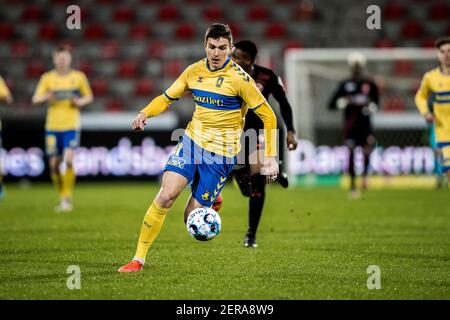 Herning, Danemark. 28 février 2021. Mikael Uhre (11) de Broendby SI on le voit pendant le match 3F Superliga entre le FC Midtjylland et Broendby SI à MCH Arena à Herning. (Crédit photo : Gonzales photo/Alamy Live News Banque D'Images