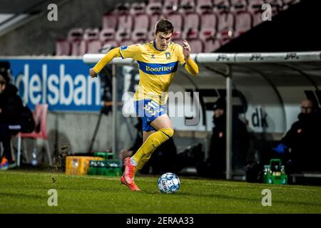 Herning, Danemark. 28 février 2021. Mikael Uhre (11) de Broendby SI on le voit pendant le match 3F Superliga entre le FC Midtjylland et Broendby SI à MCH Arena à Herning. (Crédit photo : Gonzales photo/Alamy Live News Banque D'Images