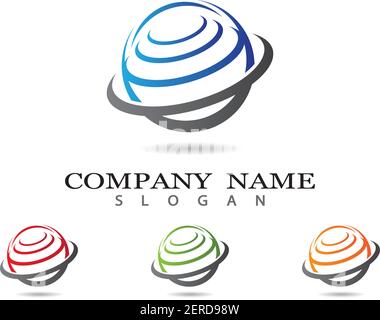 Modèle de logo Wire World dessin d'illustration d'icône vectorielle Illustration de Vecteur