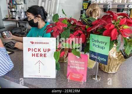 Miami Florida,Hialeah,El Rey de las Fritas restaurants cubains restaurants repas manger dehors café cafés bistro, café, intérieur, intérieur intérieur, intérieur, Banque D'Images