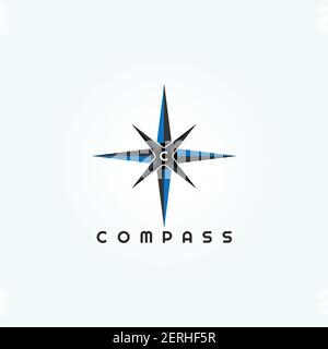 Icône de boussole pour les applications ou les sites Web Illustration de Vecteur