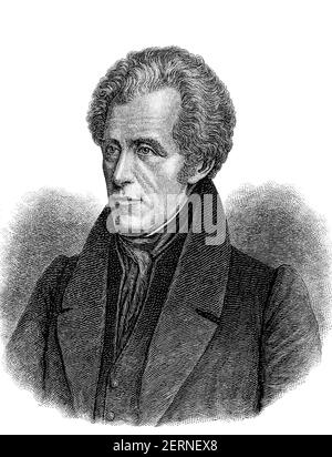 'Andrew Jackson (né le 15 mars 1767; † le 8 juin 1845) était un homme politique américain et le septième président des États-Unis de 1829 à 1837 / Andre Banque D'Images