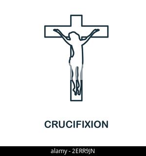 Icône crucifixion. Élément simple de la collection de religion. Icône Creative Crucifixion pour la conception de sites Web, les modèles, les infographies et plus encore Illustration de Vecteur