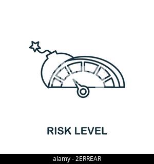 Icône niveau de risque. Élément simple de la collecte de gestion des risques. Icône Creative Risk Level pour la conception Web, les modèles, les infographies et bien plus encore Illustration de Vecteur