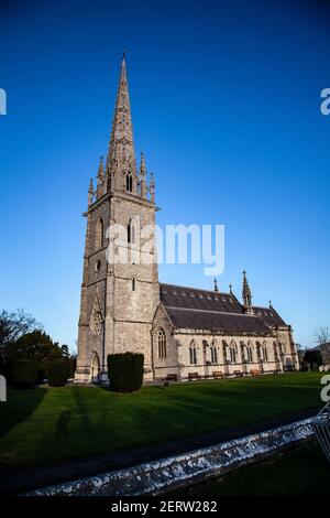 L'église du marbre, l'église St Margare contient quatorze variétés de marbre et est une église paroissiale de style gothique à Bodelwyddan, au nord du pays de Galles Banque D'Images