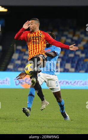 Naples, Campanie, Italie. 28 février 2021. 28/02/2021 Napoli, Stadio Diego Armando Maradona, incontro di calcio valevole per il Campionato di série A 2020/21 tra SSC Napoli vs FC Benevento.in foto: ROBERTO INSIGNE crédit: Fabio Sasso/ZUMA Wire/Alay Live News Banque D'Images