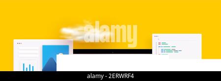 Production vidéo, montage, montage 3d vecteur illustration concept. Illustration de Vecteur