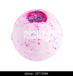 Bombe de bain ronde faite à la main. Sels de bain sous forme de boule. Banque D'Images