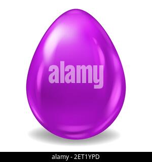 Violet réaliste oeuf de Pâques brillant. Illustration vectorielle Illustration de Vecteur