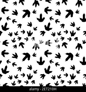 Traces d'empreinte de dinosaures. Motif sans couture minimal. Arrière-plan avec patte, griffe prédateur. Illustration avec empreinte de dinosaure parfaite pour le textile, l'emballage, le papier peint et le design Illustration de Vecteur