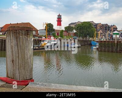 Buesum/Schleswig-Holstein/Allemagne - 2019/08/02: Paysage urbain et port de Buesum Banque D'Images