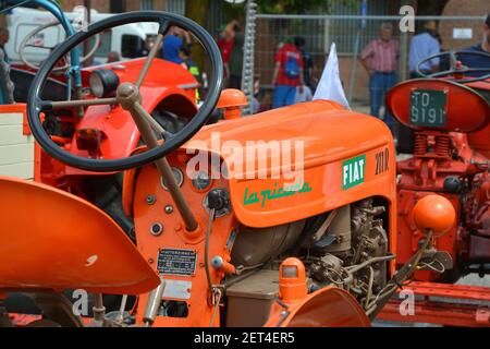 Castelnuovo don Bosco, Piémont, Italie -07/01/2018 salon des tracteurs et machines d'époque pour l'agriculture Banque D'Images