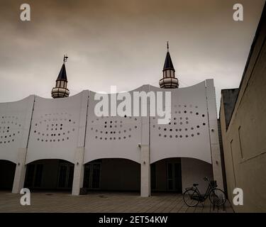 ROSKILDE, DANEMARK - 11 NOVEMBRE 2018 : la mosquée arabe d'Ayasofya dans le centre-ville. Banque D'Images