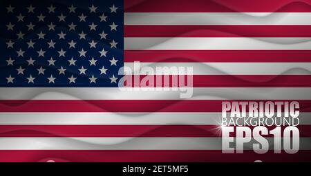 Contexte EPS10. Arrière-plan patriotique avec couleurs drapeau américain. Parfait pour toutes les utilisations que vous voulez en faire. Illustration de Vecteur