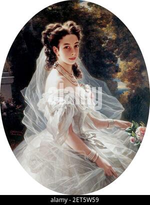 Pauline Sándor, princesse Metternich, par Franz Xavier Winterhalter. Banque D'Images