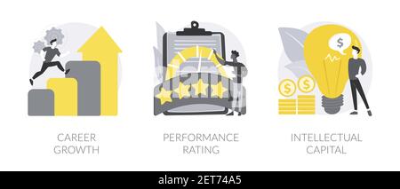 Illustrations vectorielles du concept abstrait efficacité des employés. Illustration de Vecteur