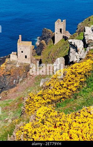 crown engines maisons à botallack dans cornwall angleterre Banque D'Images