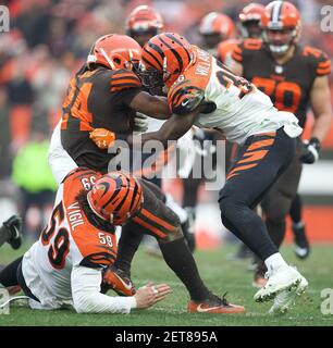 December 9, 2018..Cincinnati Bengals defensive end Sam Hubbard #94 during  the Cincinnati Bengals vs Los Angeles Chargers at Stubhub Center in Carson,  Ca on December 9, 2018. (Photo by Jevone Moore)(Credit Image: