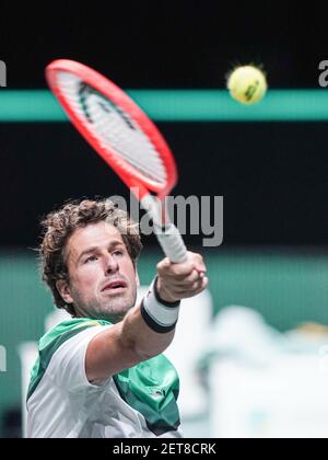 Rotterdam, pays-Bas. 1er mars 2021. ROTTERDAM, PAYS-BAS - 1ER MARS : Robin Haase des pays-Bas lors du 48e tournoi de tennis mondial ABN AMRO à Rotterdam Ahoy le 1er mars 2021 à Rotterdam, pays-Bas (photo de Henk Seppen/Orange Pictures) crédit : Orange pics BV/Alay Live News Banque D'Images