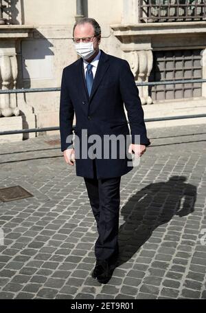 Rome, Italie. 1er mars 2021. Serment des sous-secrétaires du Palazzo Chigi. Dans la photo: Sous-secrétaire Giorgio Mulè (Défense) crédit: Agence de photo indépendante/Alamy Live News Banque D'Images