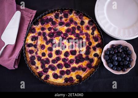 Tarte Aux Myrtilles Finlandais Mustikkapiirakka Photo Stock Alamy