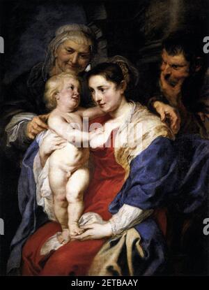 Peter Paul Rubens - la Sainte famille avec Sainte Anne Banque D'Images