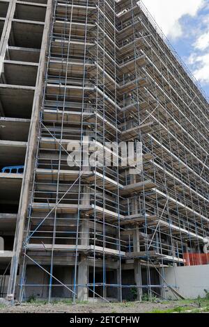 Park Hill appartements en cours de restauration, Sheffield, Angleterre Banque D'Images