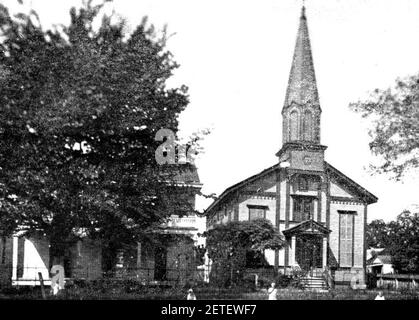 Pharr Chapelle Église méthodiste et Parsonage. Banque D'Images