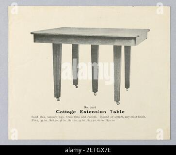 Photographie, conception de la table d'extension de Cottage, 1900–05 Banque D'Images