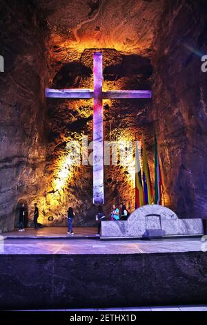 Catedral de Sal de Zipaquira, l'église de la mine de sel, Zipaquira, Colombie Banque D'Images