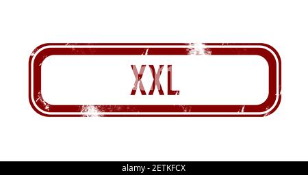 XXL - bouton de grunge rouge, timbre Banque D'Images