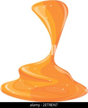 Icône crème caramel. Dessin animé de caramel crème vector icône pour le web design isolé sur fond blanc Illustration de Vecteur