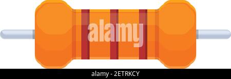 Icône de résistance de fusible. Dessin animé de l'icône de vecteur de résistance de fusible pour la conception de sites Web isolée sur fond blanc Illustration de Vecteur