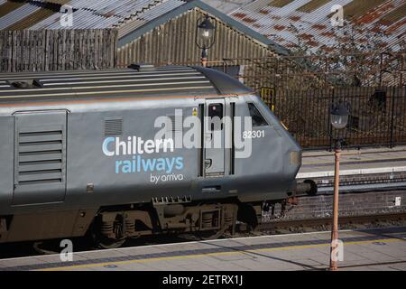 Birmingham Moor Street station Chiltern Line trains de banlieue par Arriva Classe 82 remorque de la fourgonnette de conduite (DVT) 82301 Banque D'Images