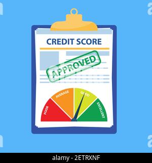 Cote de crédit approuvée Illustration de Vecteur