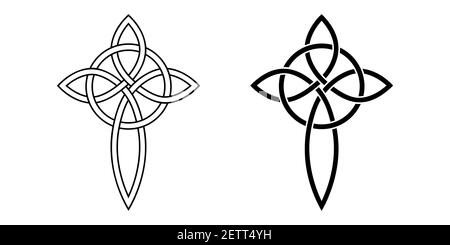 Celtic crossing noeud et cercle magnifique pendentif symbole amitié, affection amour pour Dieu et la foi, crossing noeud avec anneau Illustration de Vecteur