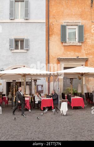 Italie, Latium, Rome, restaurant à la Piazza della Rotonda (place de la rotonde) Banque D'Images
