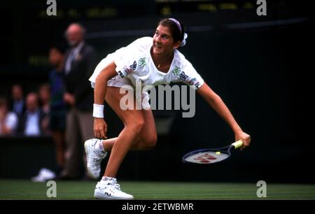 Monica Seles Wimbledon 1992 Banque D'Images