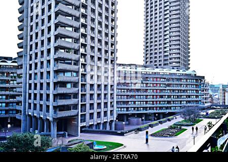 Blocs d'appartements à Barbican, Londres Banque D'Images