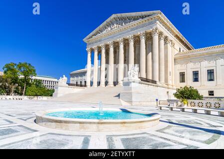 Washington, États-Unis - Cour suprême des États-Unis d'Amérique située à Washington DC. Banque D'Images