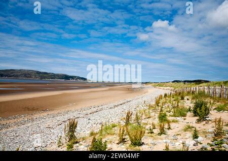 La Grande Orme vue de l'autre côté de Conwy Sands depuis Morfa Conwy Snowdonia du Nord du pays de Galles Banque D'Images