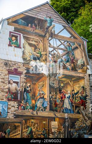 Photo prise dans la vieille ville de Québec, Canada d'un tableau de construction Banque D'Images