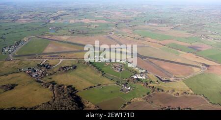 Vue aérienne de l'aérodrome de Sleap Banque D'Images