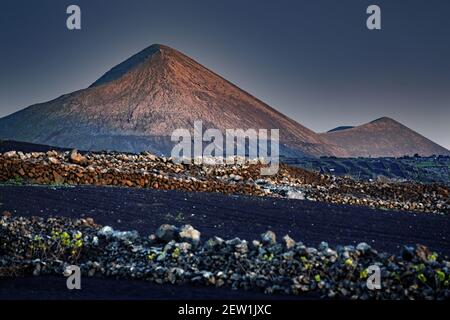 Espagne, îles Canaries, île de Lanzarote, Tinajo, Tenesar Banque D'Images