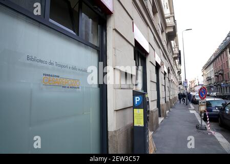 Milan, Italie. 02 mars 2021. Milan, extérieur du siège de la Cesare Pozzo Mutual Aid Society, service d'intégration de la santé à via San Gregorio, 48 Editorial usage Only crédit: Independent photo Agency/Alay Live News Banque D'Images