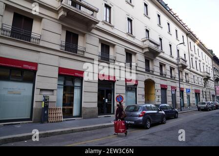 Milan, Italie. 02 mars 2021. Milan, extérieur du siège de la Cesare Pozzo Mutual Aid Society, service d'intégration de la santé à via San Gregorio, 48 Editorial usage Only crédit: Independent photo Agency/Alay Live News Banque D'Images