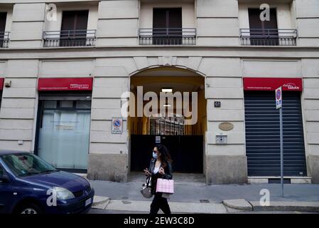 Milan, Italie. 02 mars 2021. Milan, extérieur du siège de la Cesare Pozzo Mutual Aid Society, service d'intégration de la santé à via San Gregorio, 48 Editorial usage Only crédit: Independent photo Agency/Alay Live News Banque D'Images