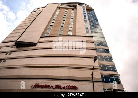 Atlanta, GA USA - 03 20 20: Hampton Inn and Suites High Rise Hotel Downtown Atlanta Georgia Banque D'Images