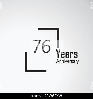 Modele Vectoriel Anniversaire 76 Ans Design Illustration Bleu Elegant Blanc Arriere Plan Image Vectorielle Stock Alamy